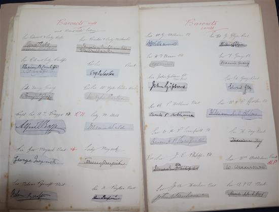 A collection of autograph material and ephemera,